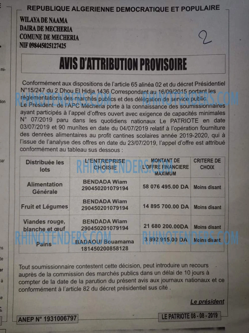LE PATRIOTE