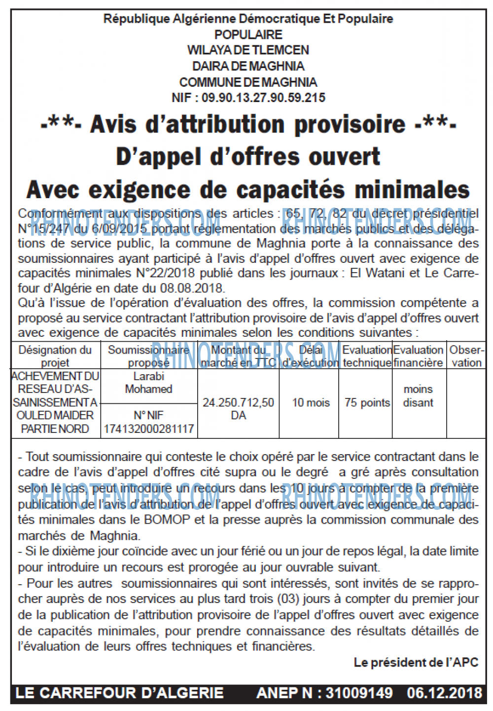 Le Carrefour d'Algérie