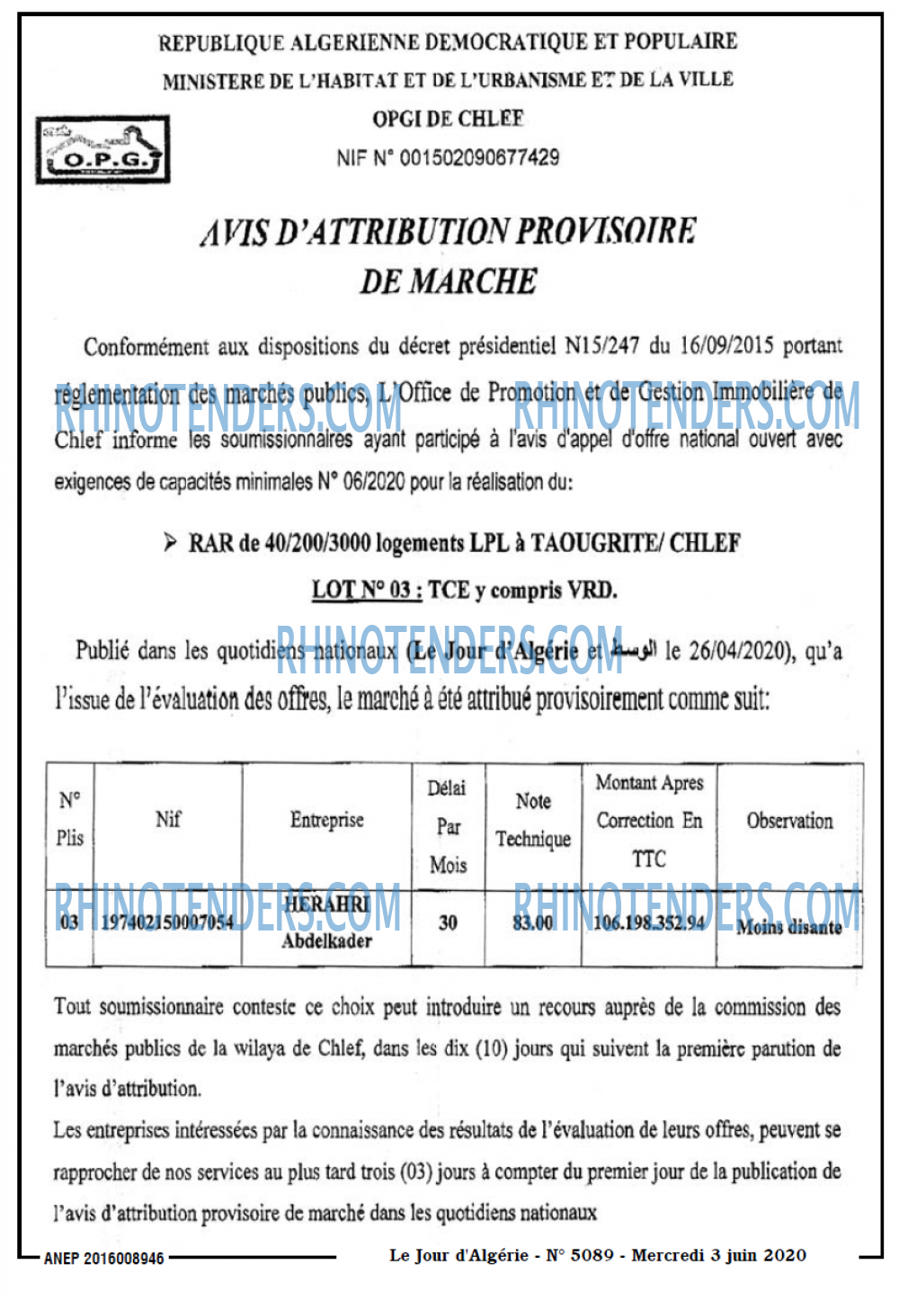 Le Jour d'Algérie