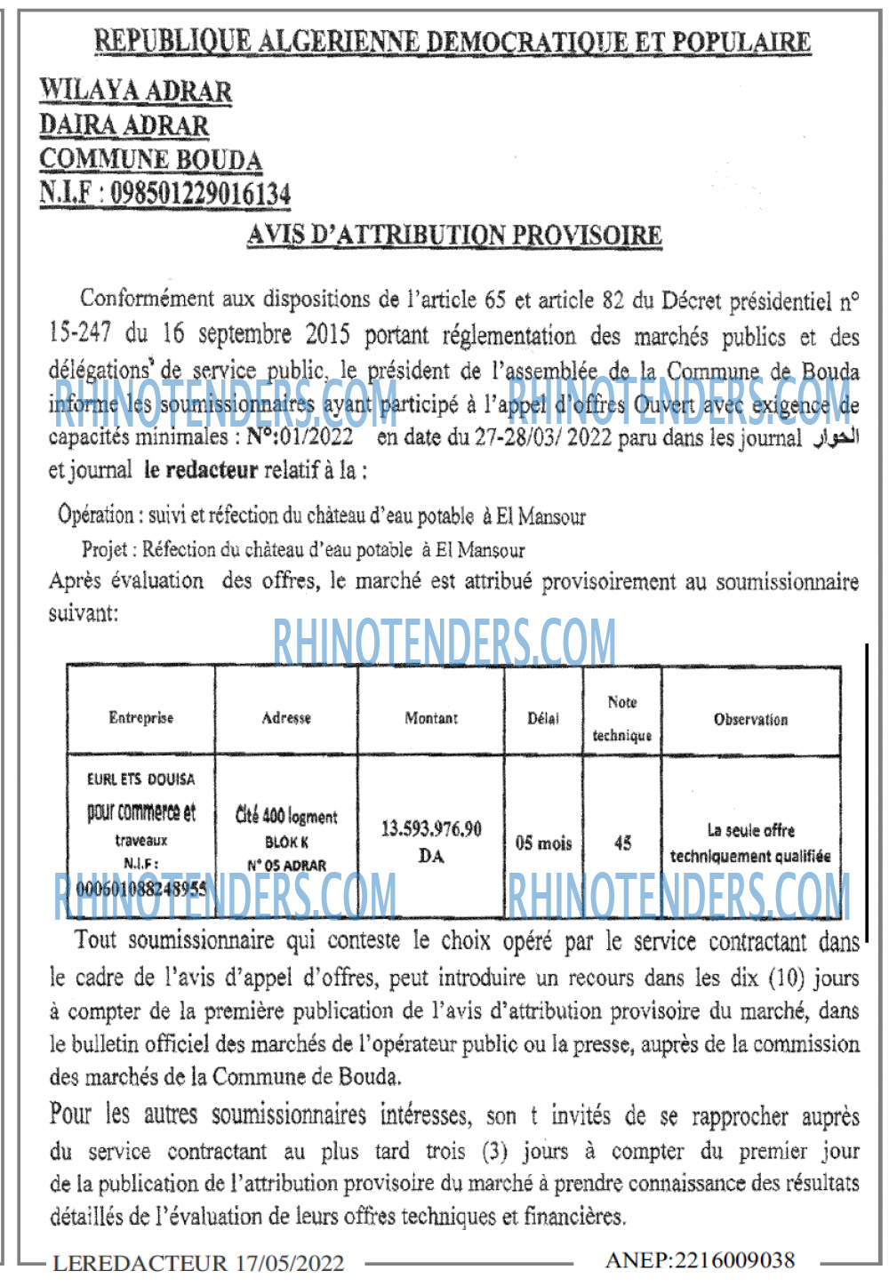 LE REDACTEUR