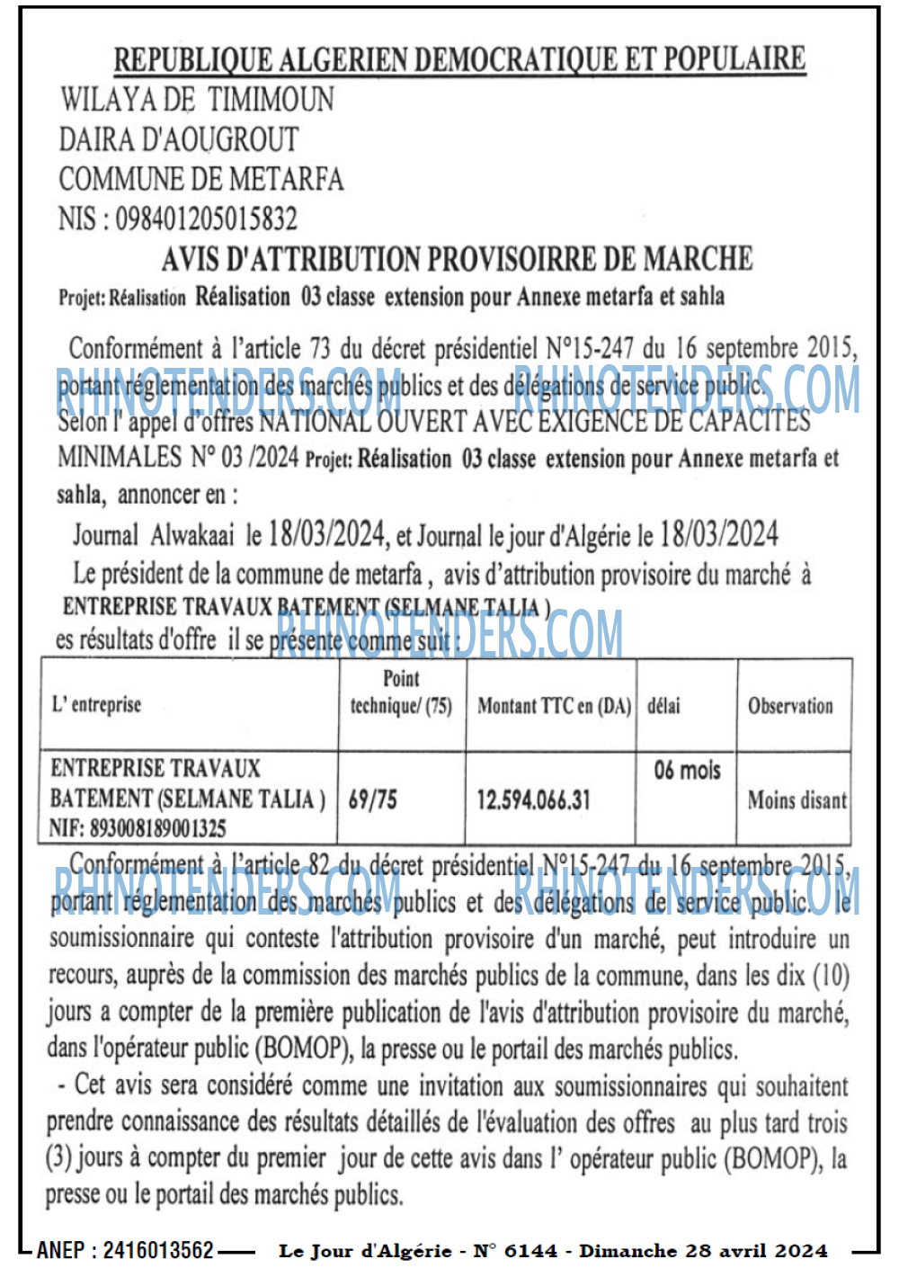Le Jour d'Algérie