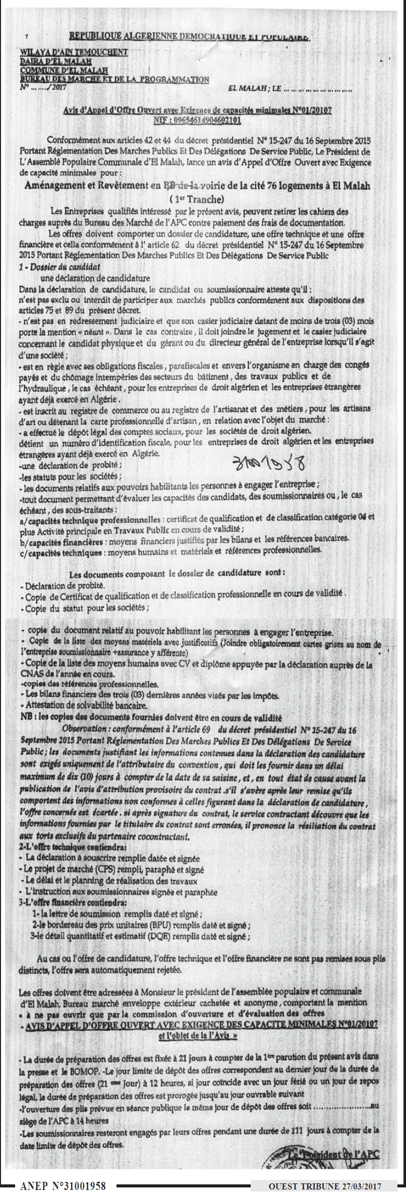 ouest TRIBUNE