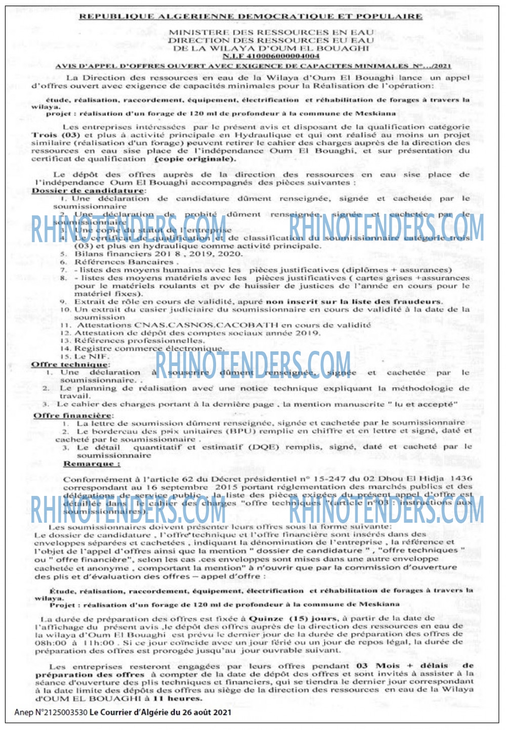 Le Courrier d'Algerie