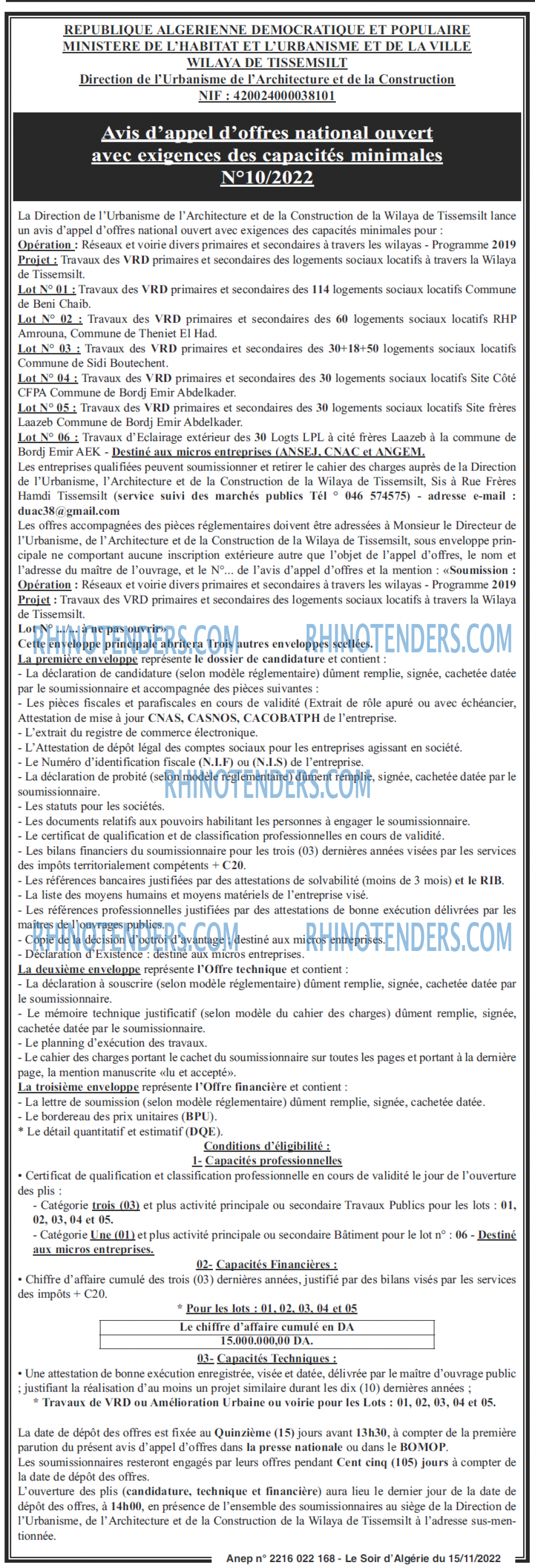 LE SOIR D'ALGERIE