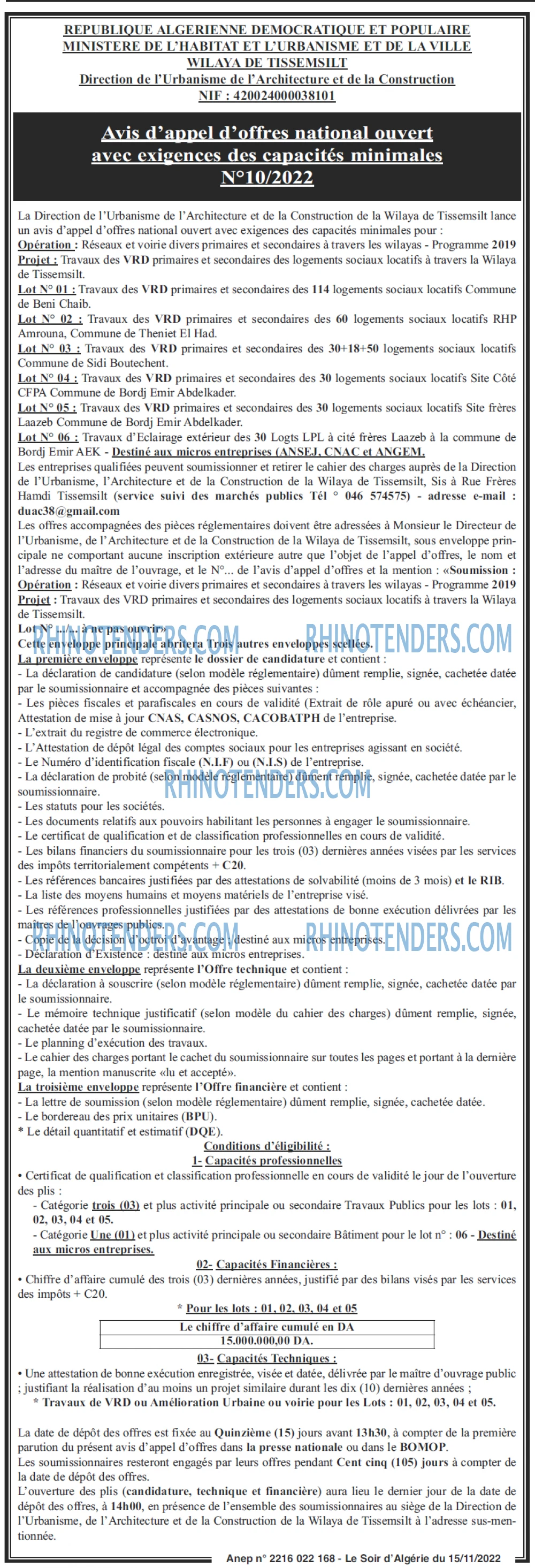 LE SOIR D'ALGERIE