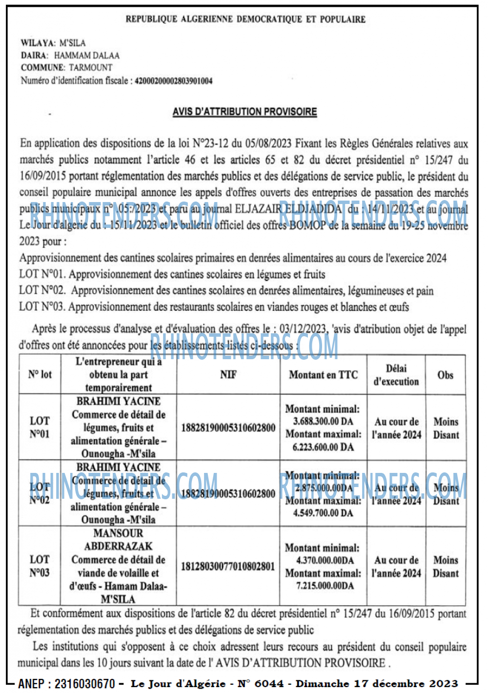 Le Jour d'Algérie