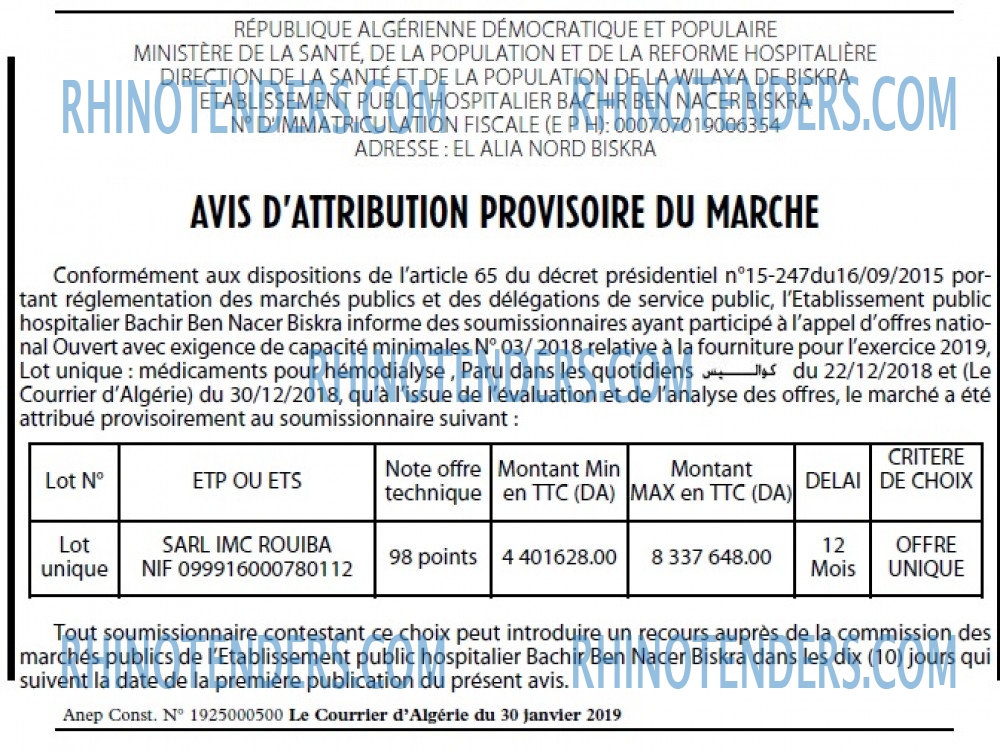 Le Courrier d'Algerie