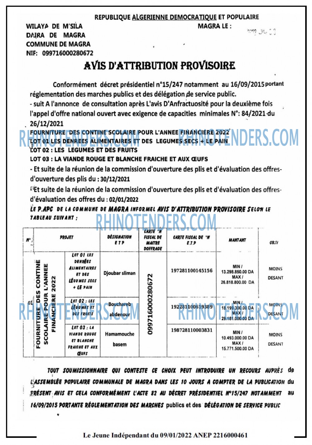 Jeune Independant