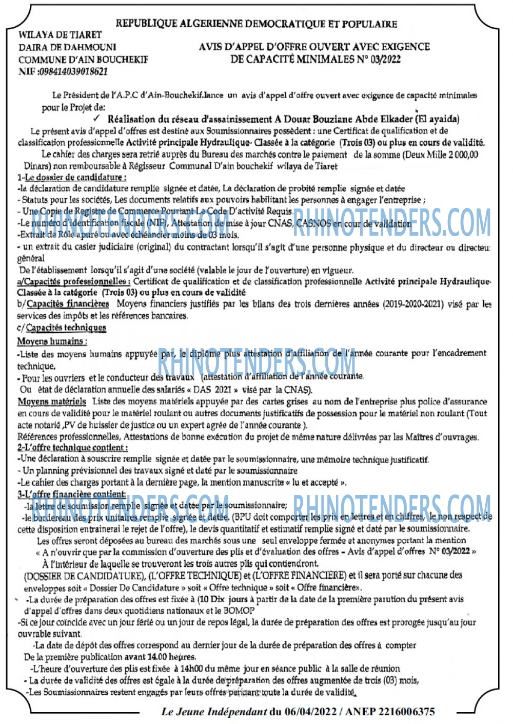 Jeune Independant