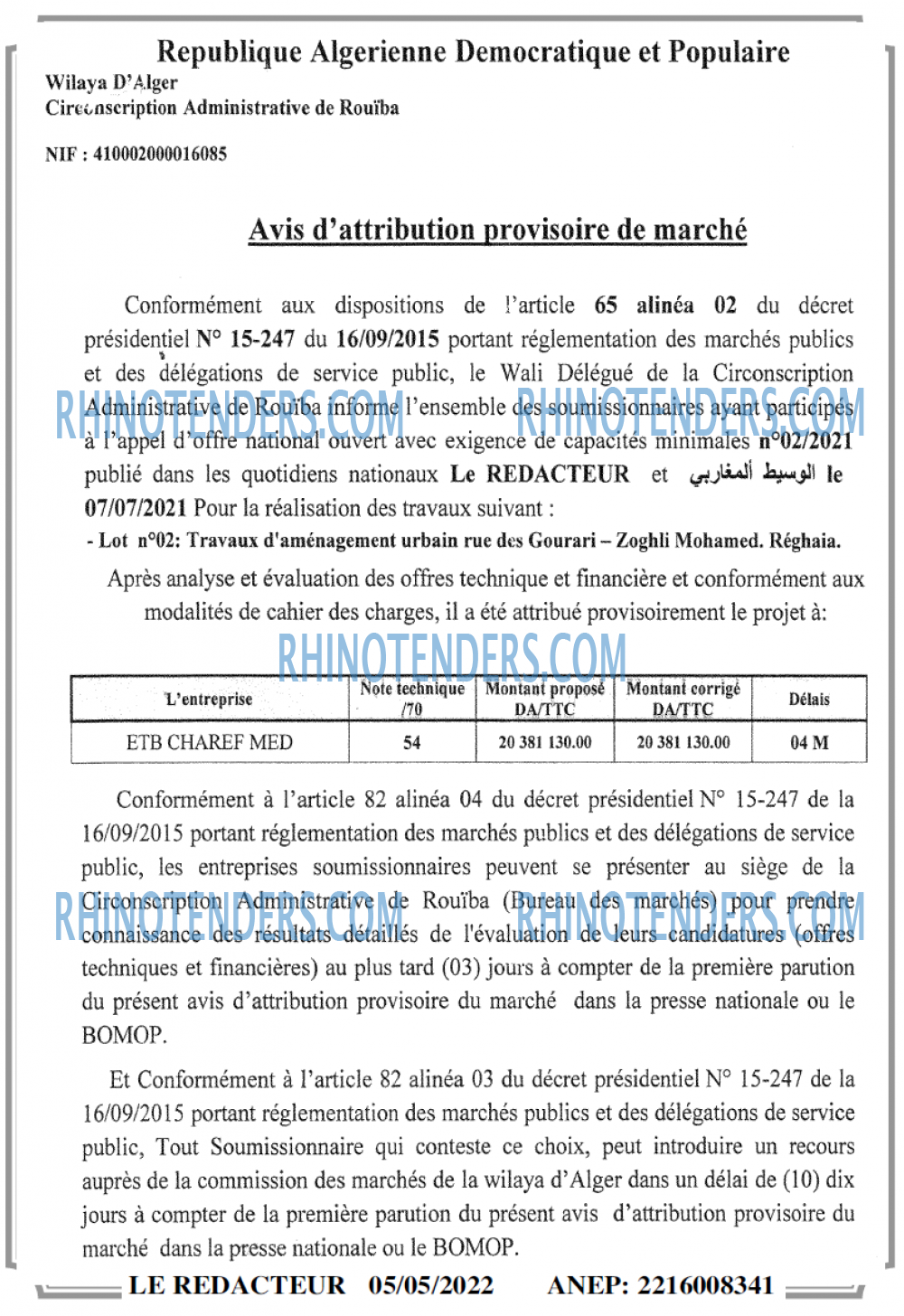 LE REDACTEUR