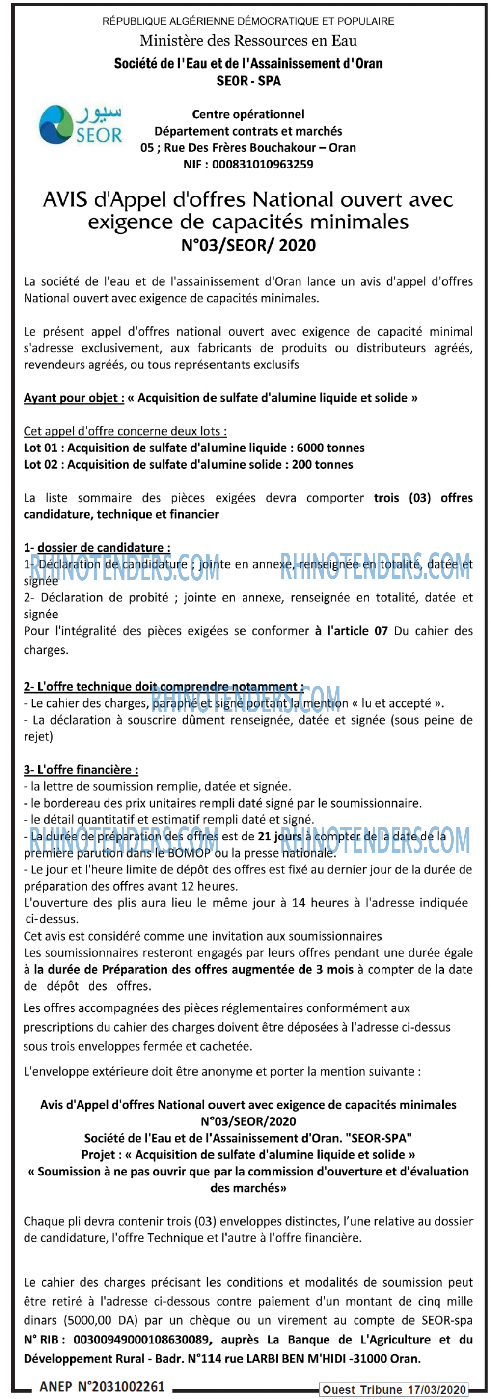 ouest TRIBUNE