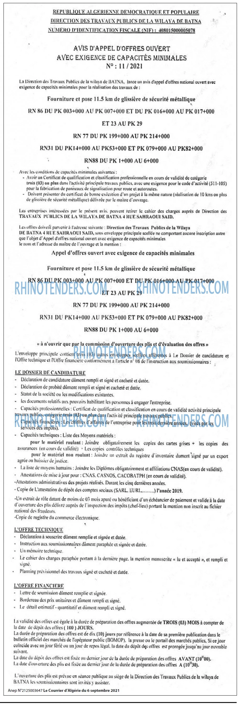 Le Courrier d'Algerie