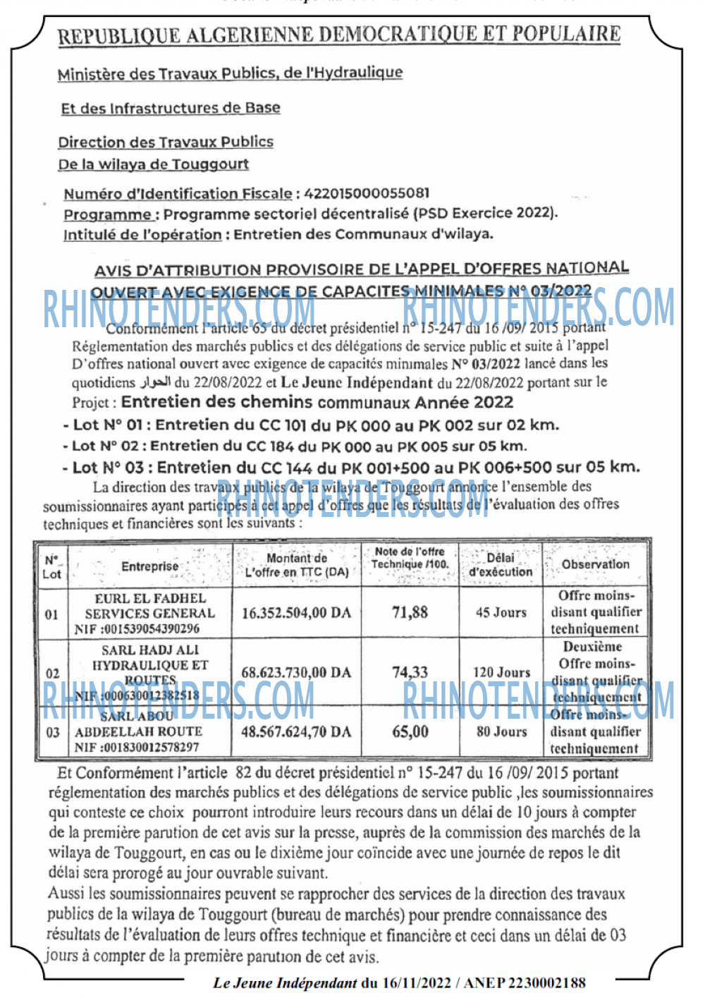 Jeune Independant