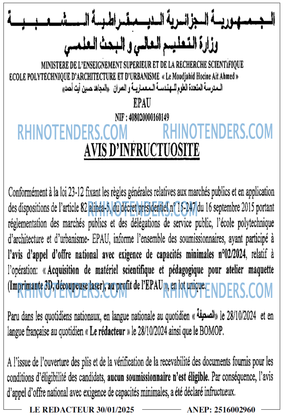 LE REDACTEUR