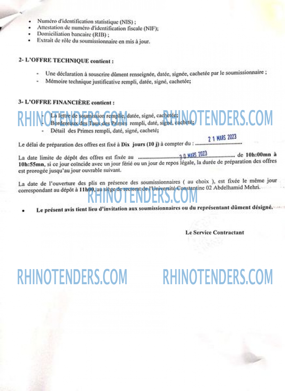 Rhinotenders