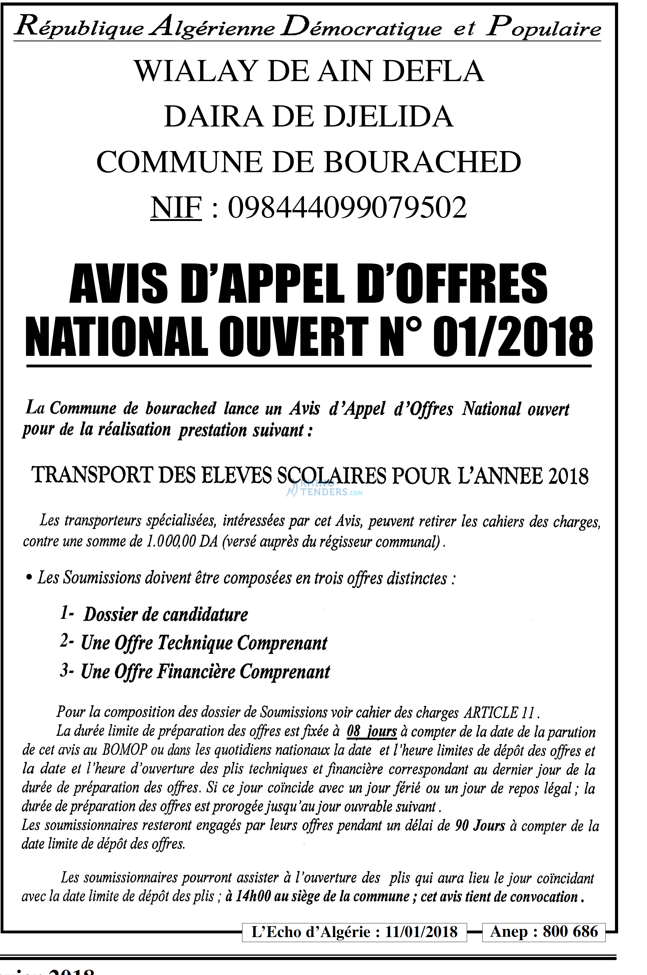 L'ECHO D'ALGERIE