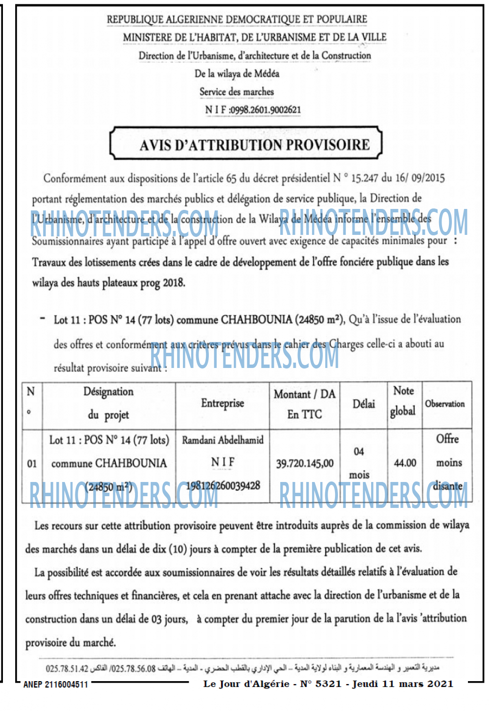 Le Jour d'Algérie