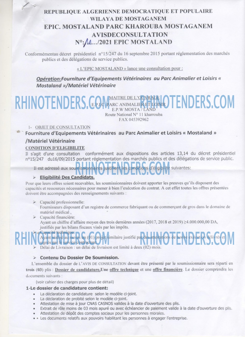 Rhinotenders