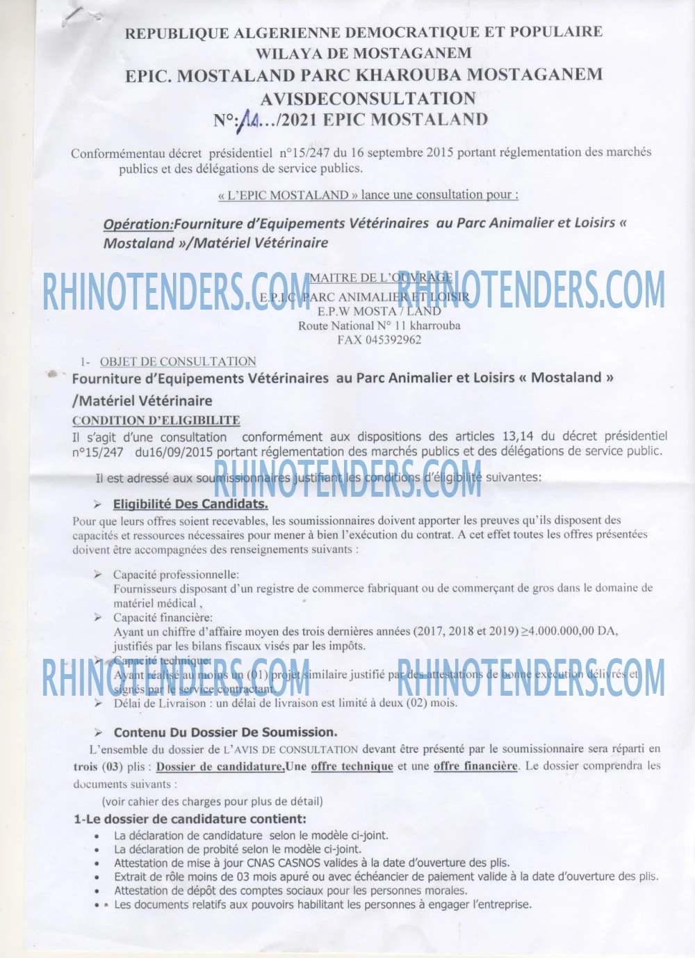 Rhinotenders