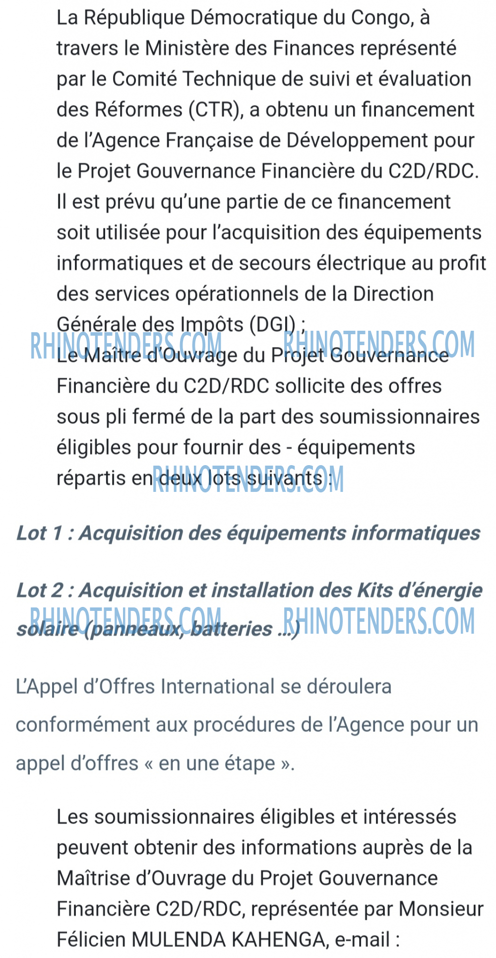 Rhinotenders