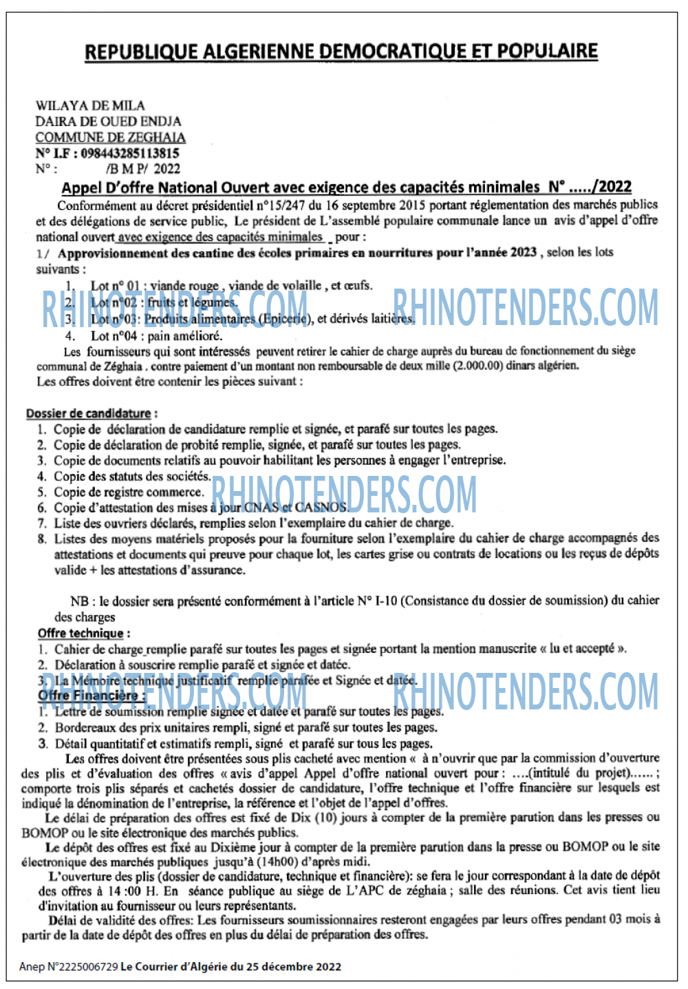 Le Courrier d'Algerie