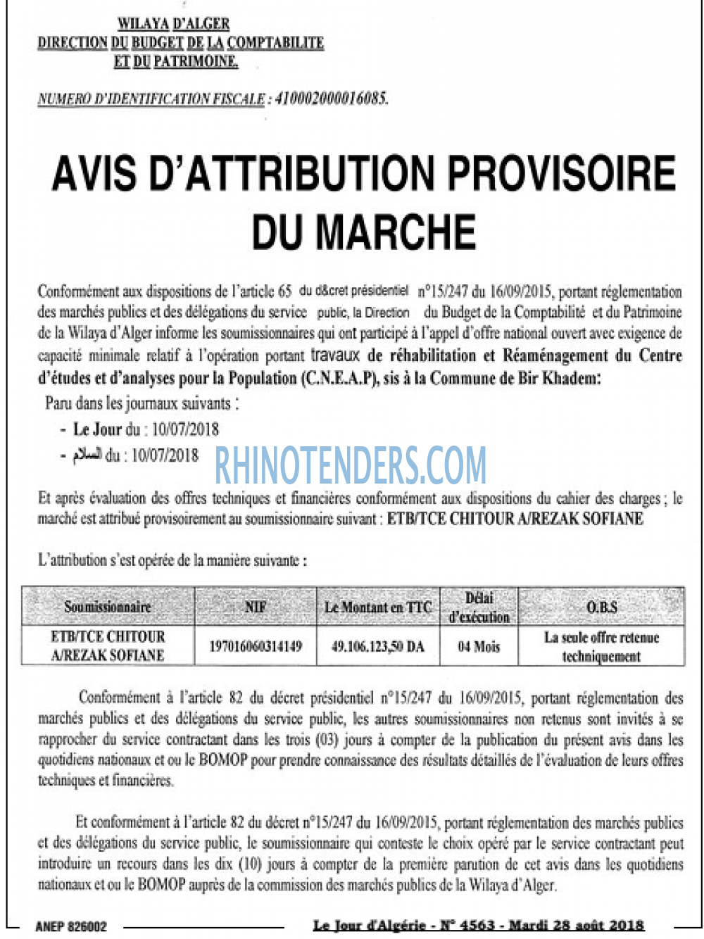 Le Jour d'Algérie