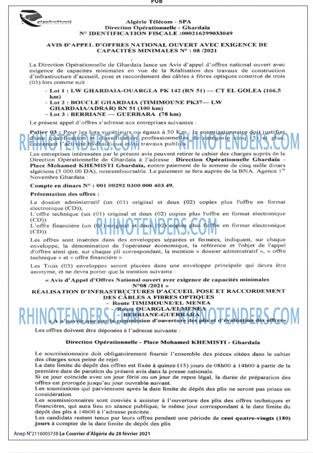 Le Courrier d'Algerie