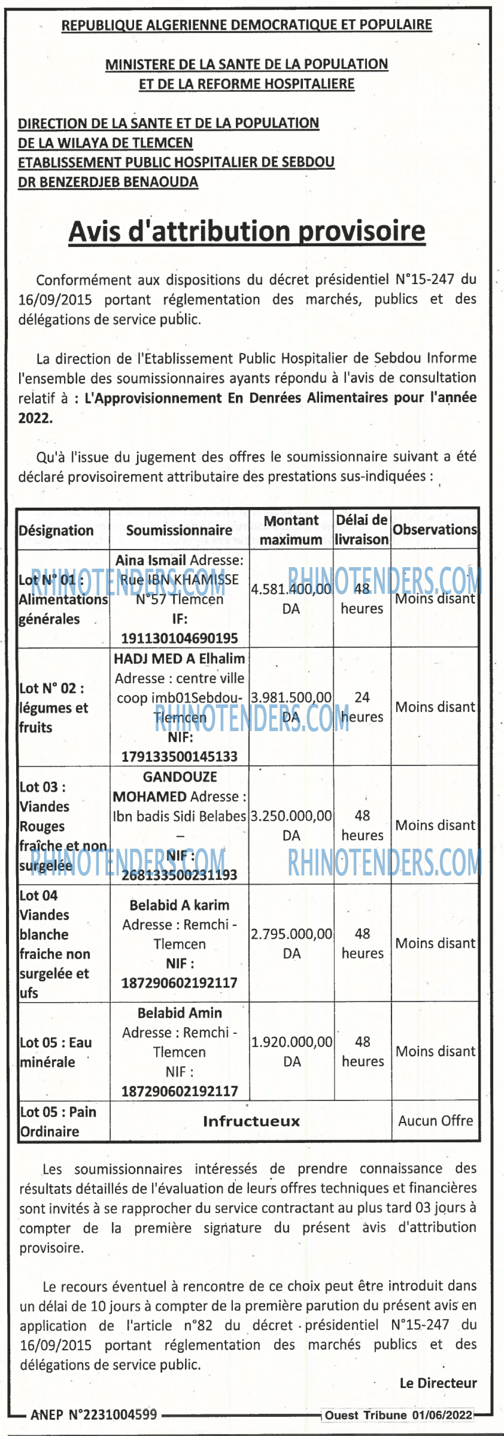 ouest TRIBUNE