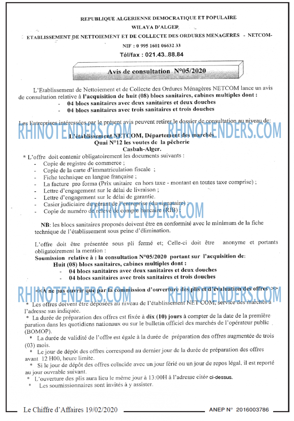 Le Chiffre d'Affaires