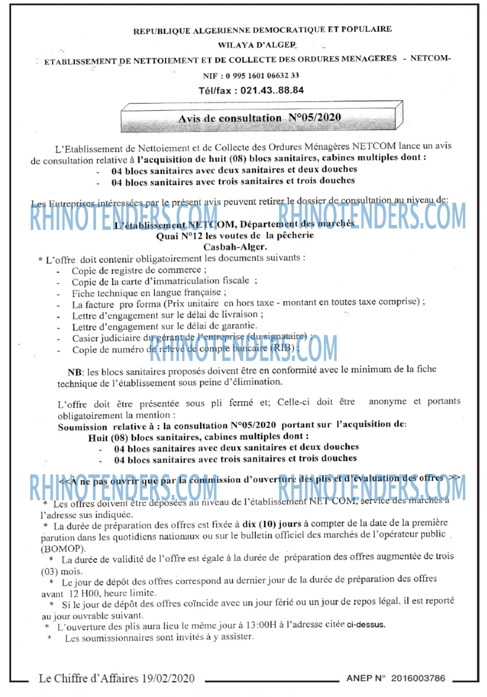 Le Chiffre d'Affaires