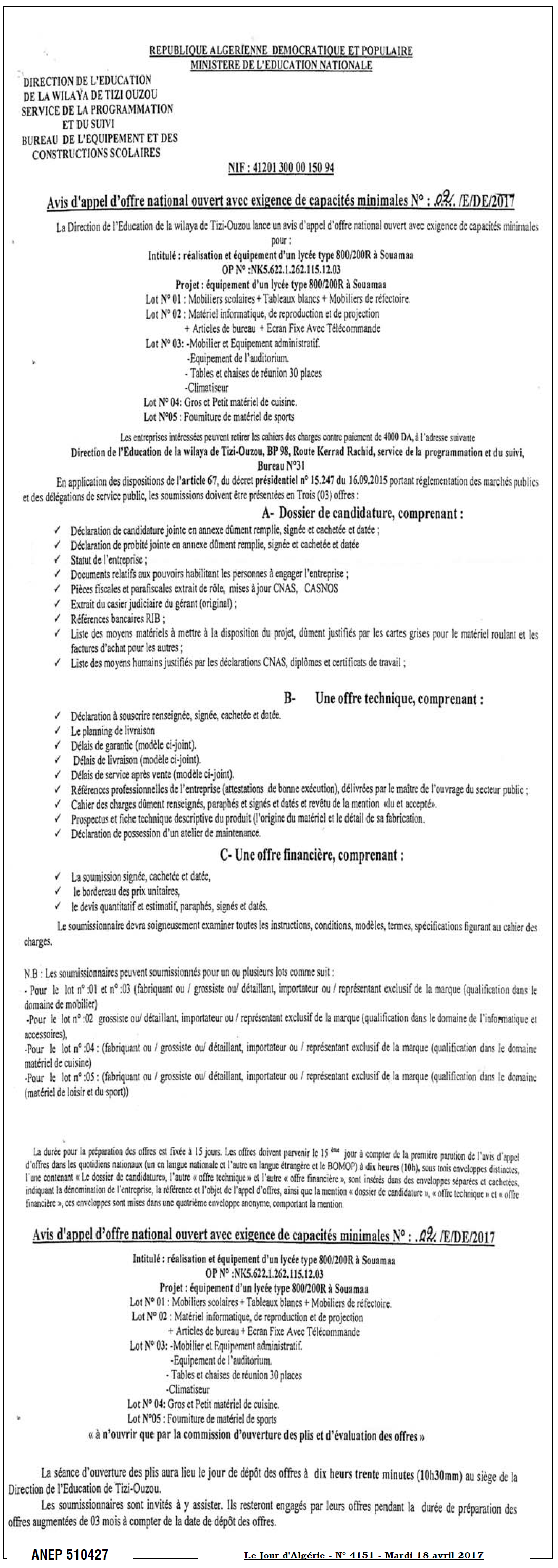 Le Jour d'Algérie