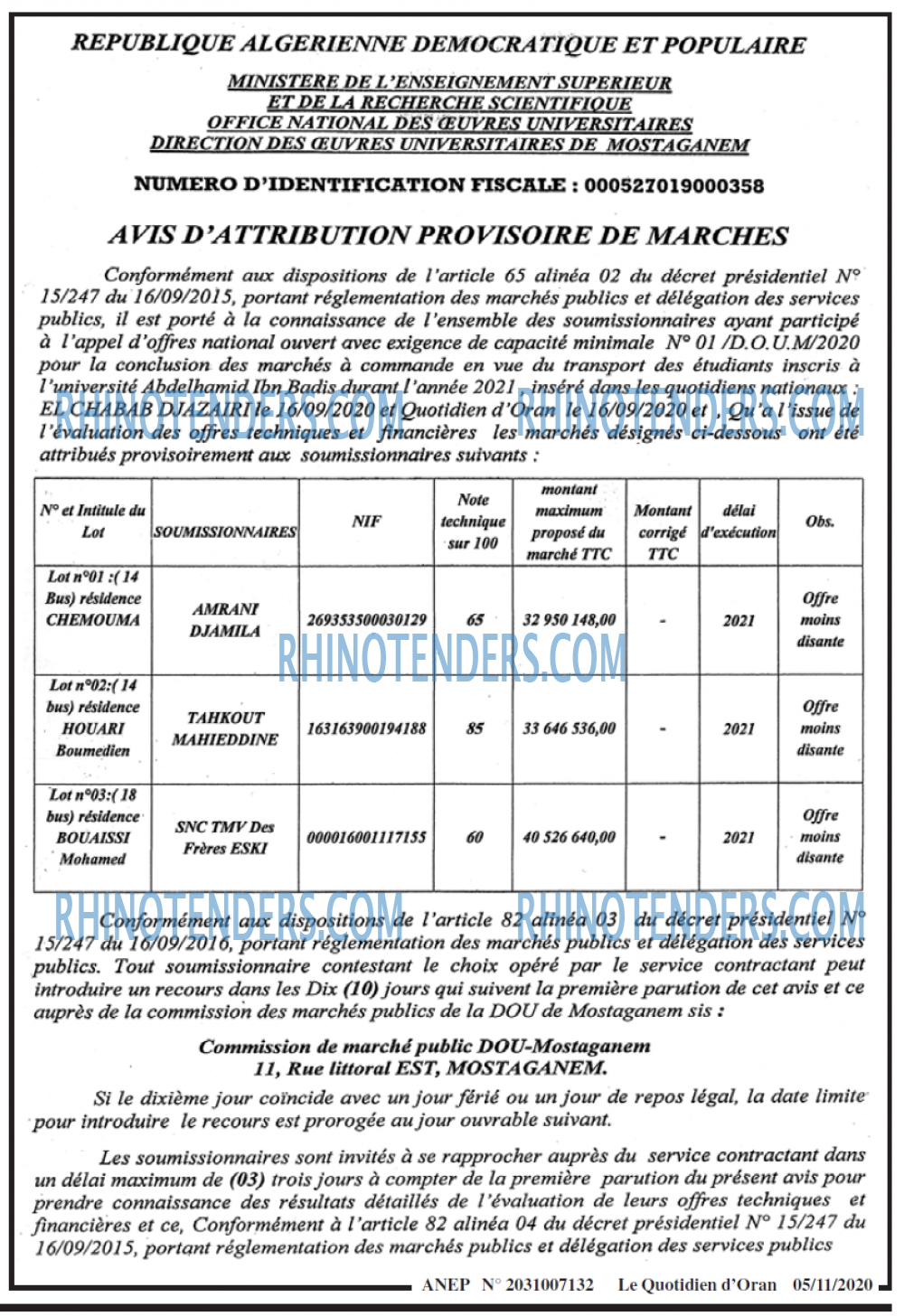 Le Quotidien d'Oran