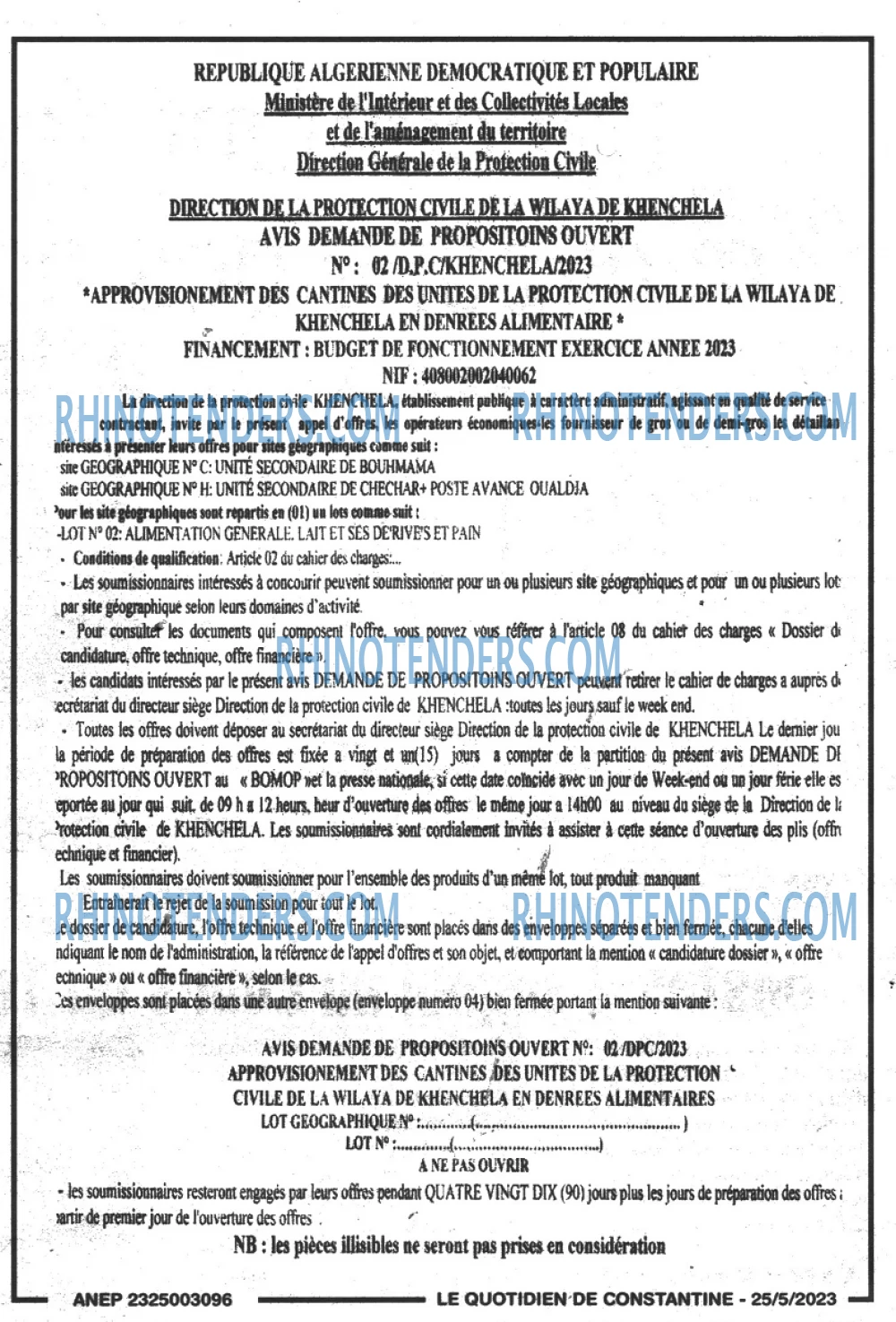 LE QUOTIDIEN DE CONSTANTINE