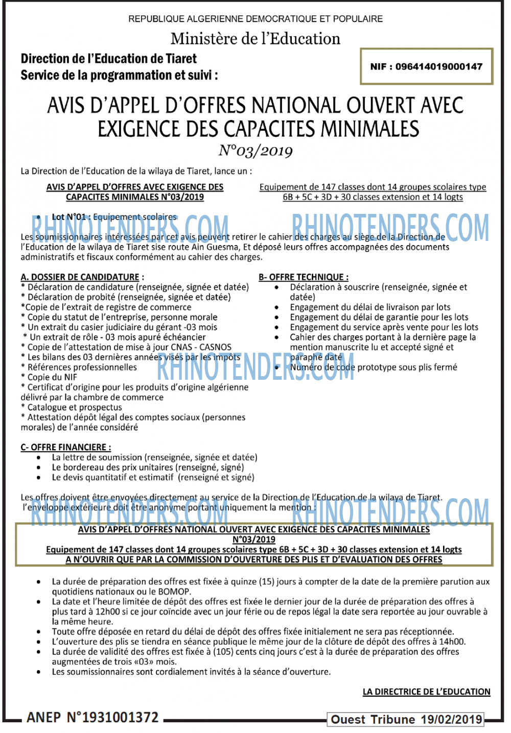ouest TRIBUNE