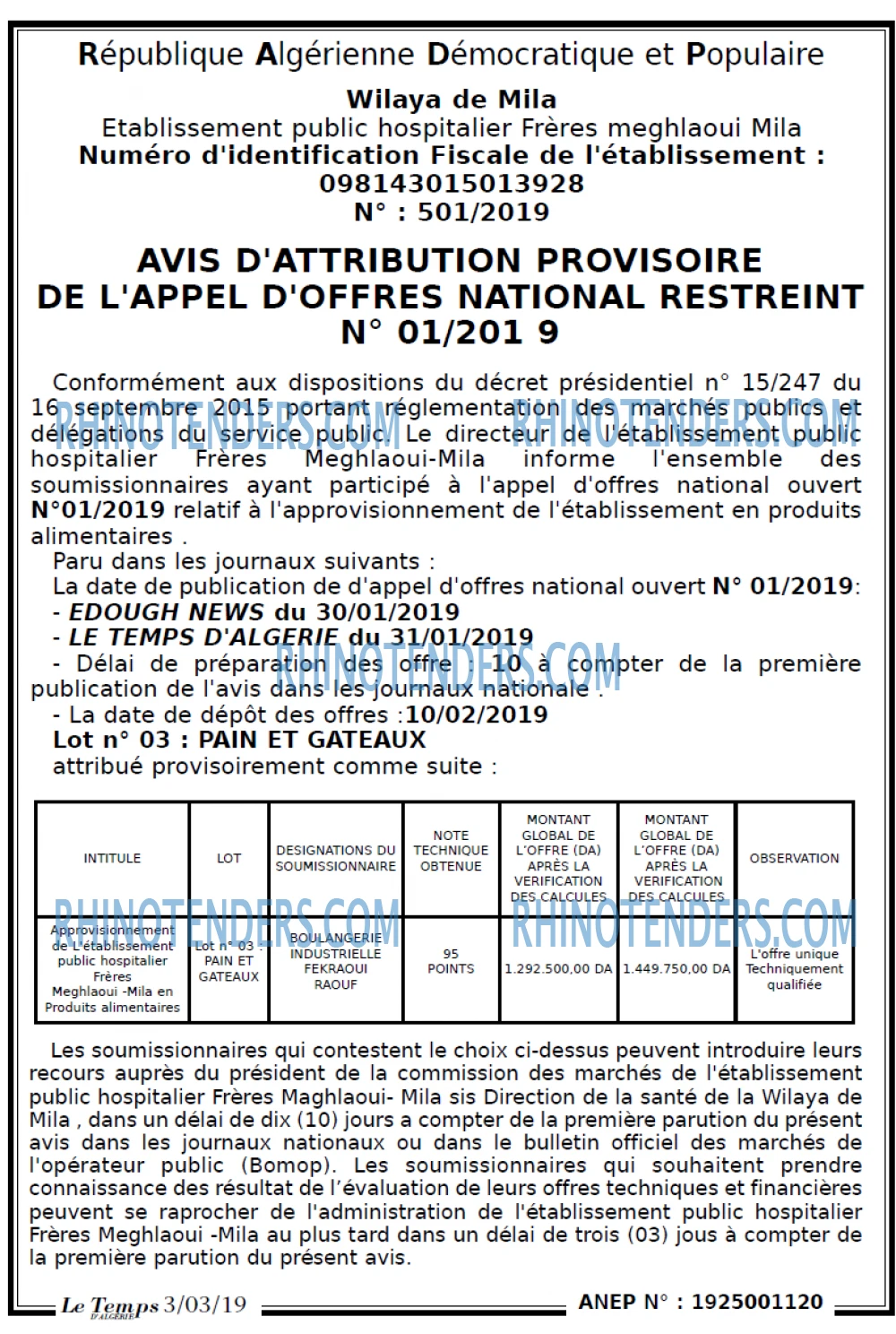 LE TEMPS