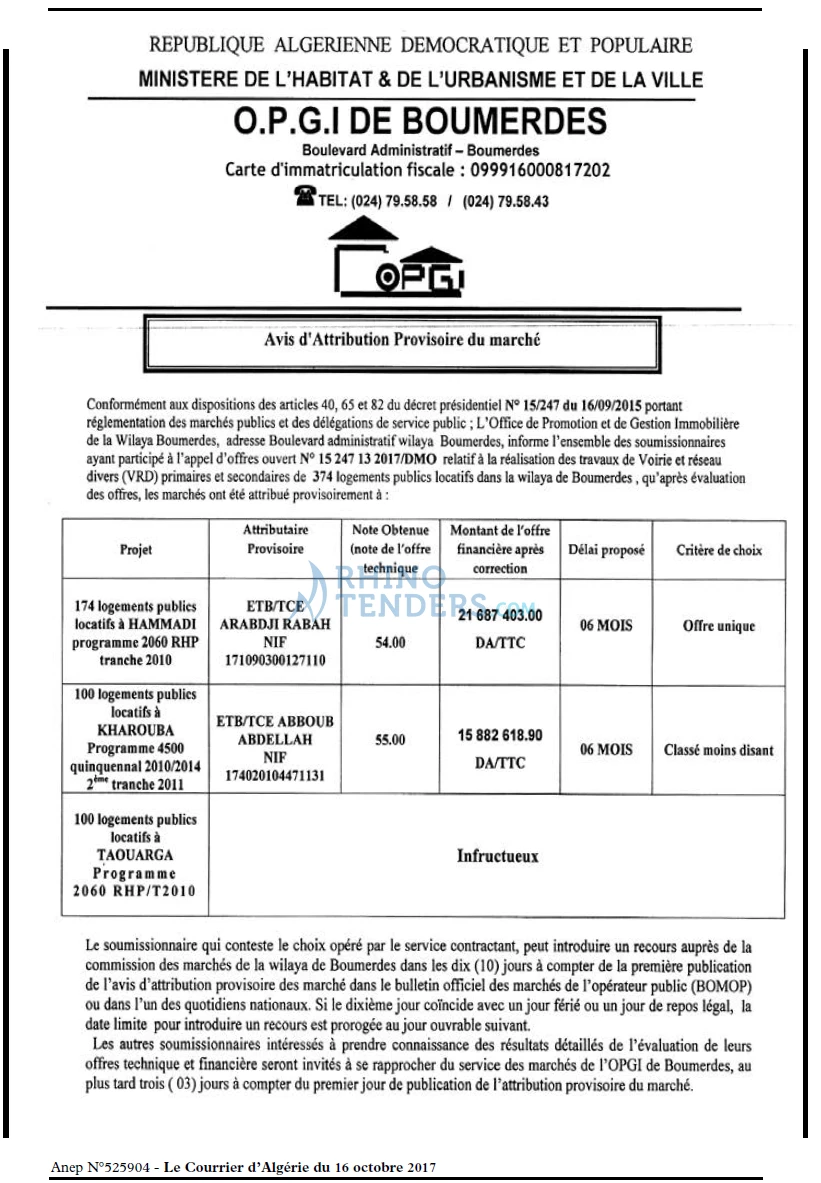 Le Courrier d'Algerie