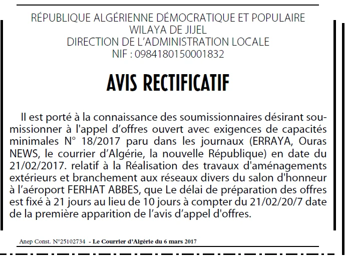 Le Courrier d'Algerie