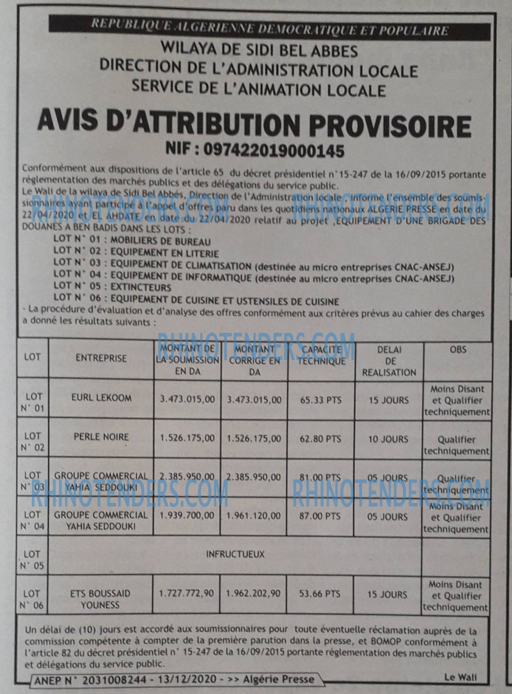 ALGERIE PRESSE