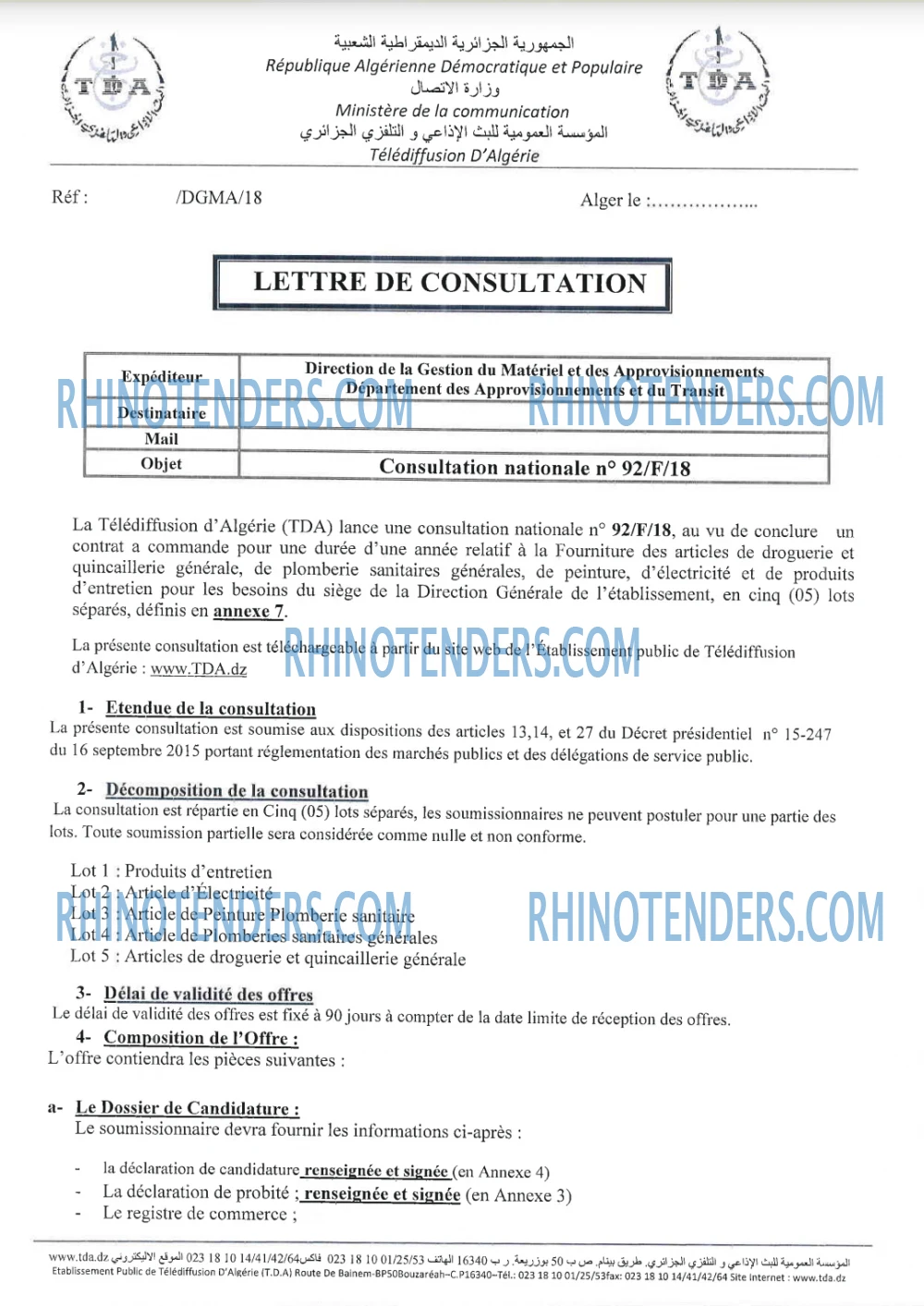 TDA - Télédiffusion d'Algérie