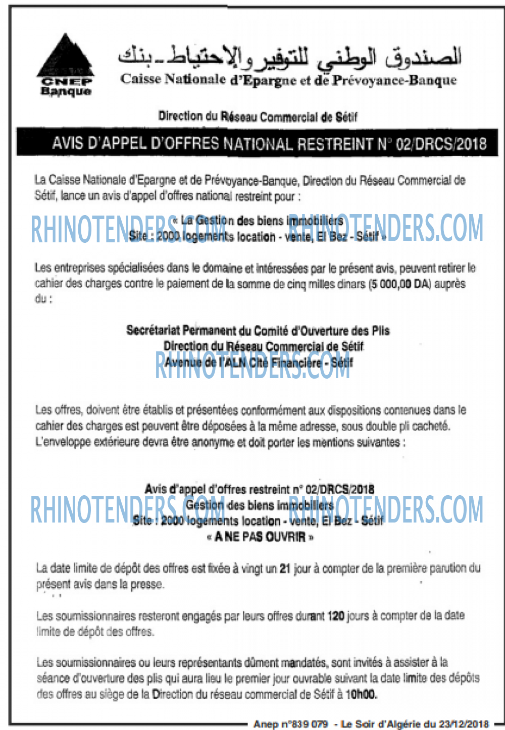 LE SOIR D'ALGERIE