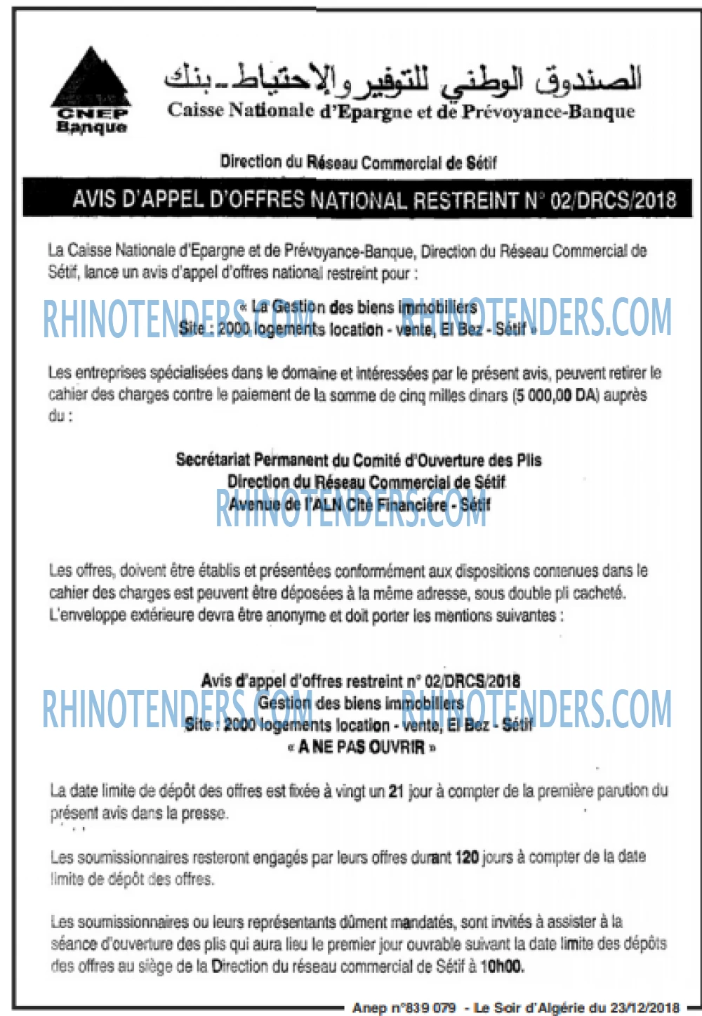 LE SOIR D'ALGERIE