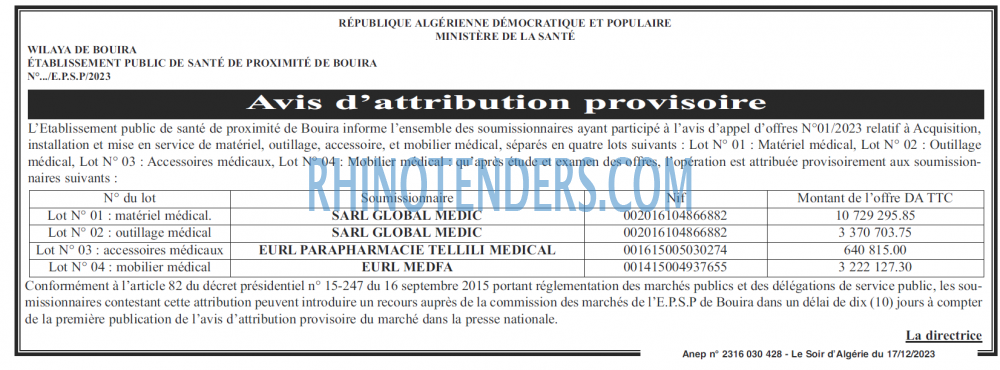 LE SOIR D'ALGERIE