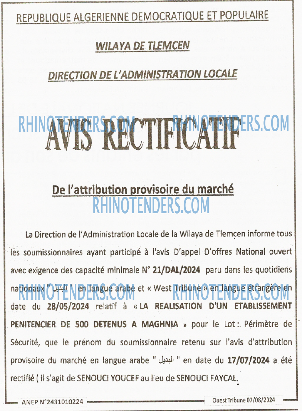 ouest TRIBUNE