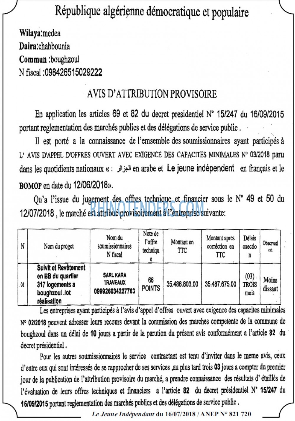 Jeune Independant