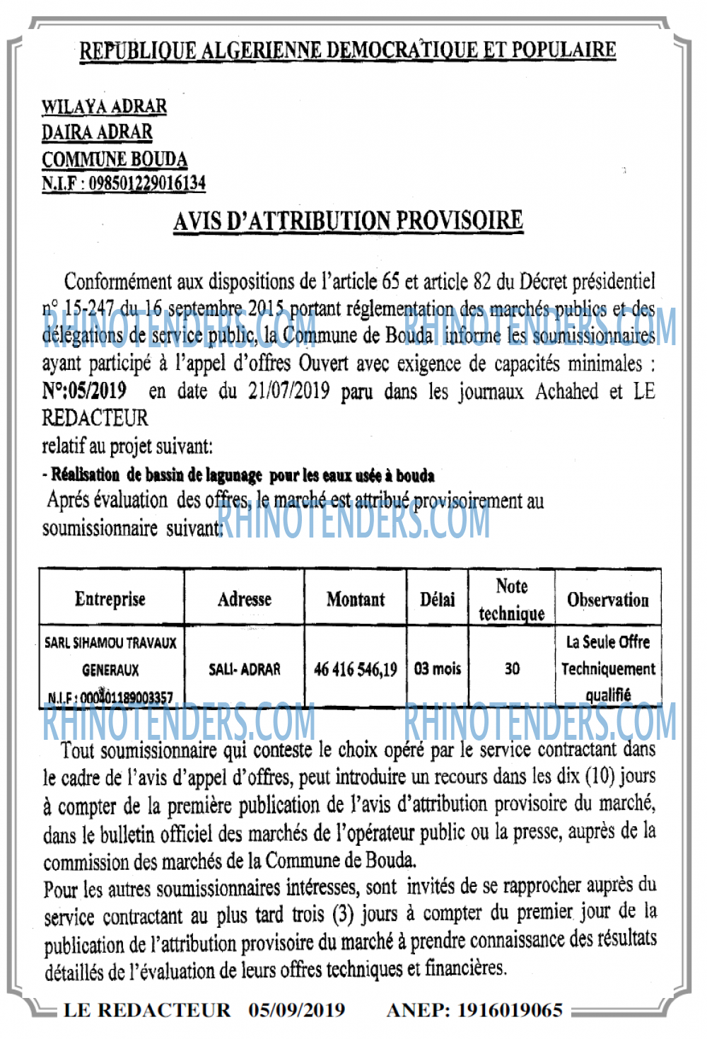 LE REDACTEUR
