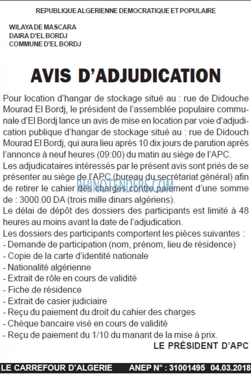 Le Carrefour d'Algérie