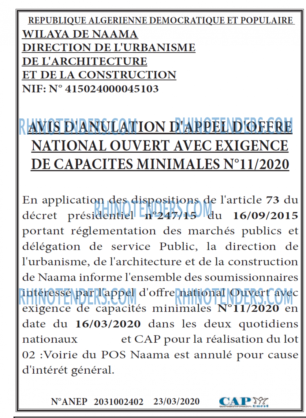 CAP OUEST