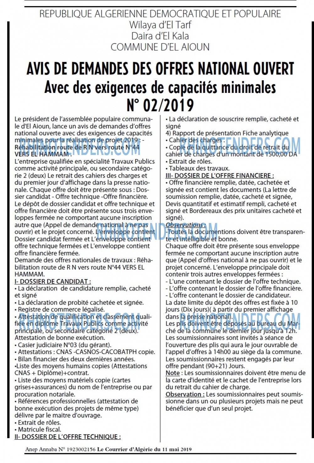 Le Courrier d'Algerie