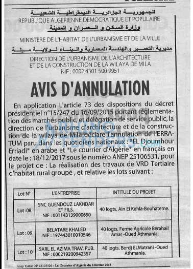 Le Courrier d'Algerie