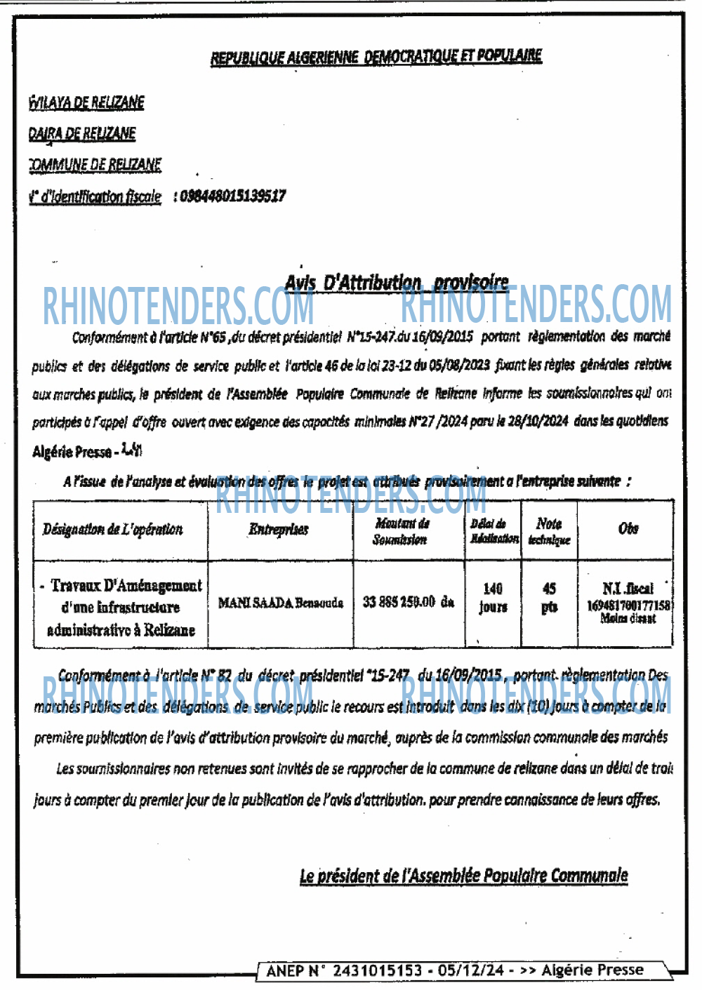 ALGERIE PRESSE